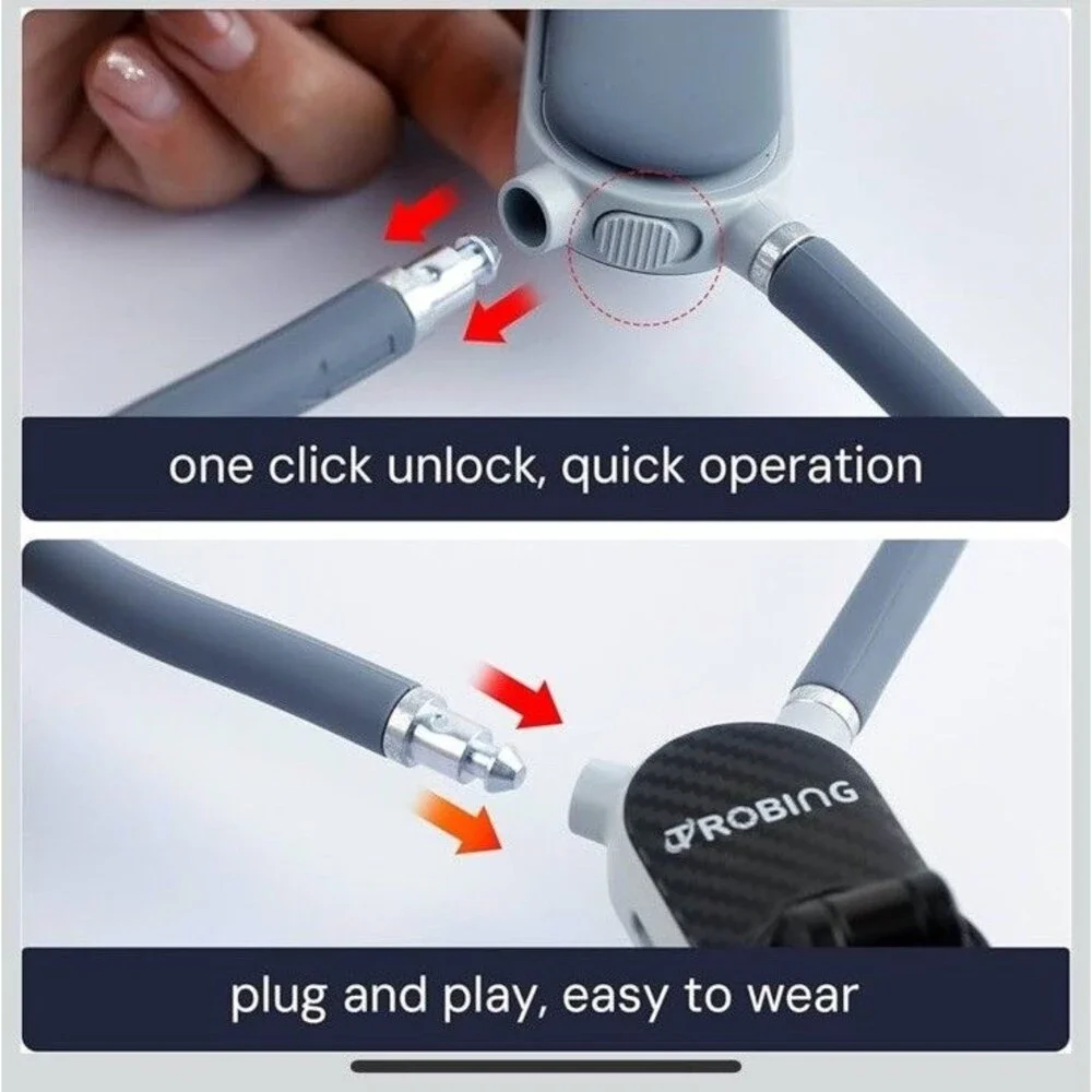 Magnetic Neck Holder for Action Camera & Phone, Hands Free Tripod GP-16(Black)